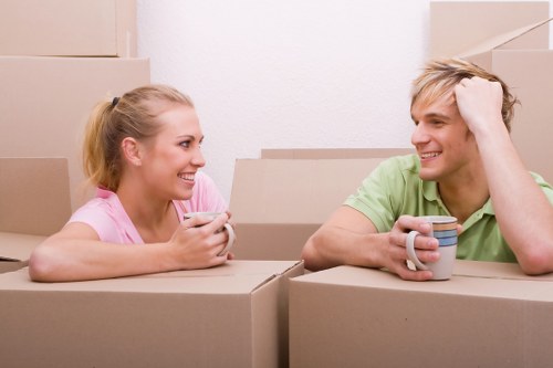 Packing and labelling boxes for a flat move in Islington