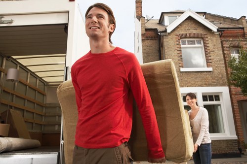 Secure self storage corridor in Islington with organized units