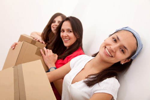 Organised moving boxes for packing services in Islington