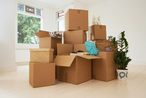 Business stock arranged for mobile self storage in Islington